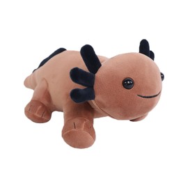 11.02 inch Plush Axolotl Stuffed Animal, Axolotl Plush Toys, Cute Stuffed Cotton Plush Pillow Kawaii Salamander Gifts for Girls & Boys, Plushies has (Brown Axolotl Plush)