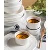 MISSYSSIM Ramekins 6 oz with Lids Oven Safe, Small Creme