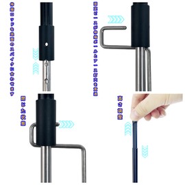 huanbush Lantern Stand, Screw-in Type, Lantern Pole, Aluminum, Ultra Lightweight, Portable, Convenient, Easy Assembly, Storage Case Included, Weight: 3.5 oz (100 g)