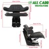 ALL-CARB Black Tractor Suspension Seat With Armrest For Universal Tractor
