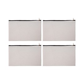 Craft Express Sublimation Linen Cosmetic Case - Make Up Bag with Zipper - Set Of 4