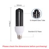 Akynite Black Light Lamp UV E27 40 W, 3U CFL,