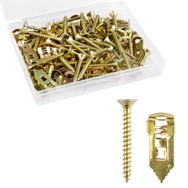 Thyonta Wall Plugs Plug Screws 50PCS Fixing Screws and Wall Plugs Easy to Use for Plasterboard Drywall Hollow Door Plaster Boarding Fixings