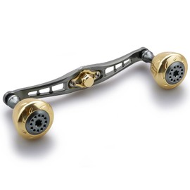 HEIGHTEN 4.7 inches (120 mm) Bait Reel Handle for Shimano Daiwa Abu Garcia General Purpose Bait Reel Spider Series (4.7 inches (120 mm), Gold & Gunmetal (125)