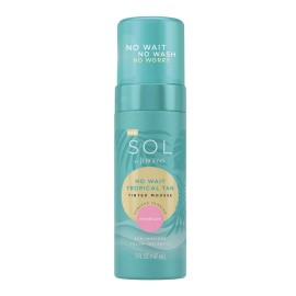 Jergens SOL by Jergens Medium Mousse Water-based Self Tanner with Coconut, Vegan 5 oz
