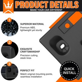 ABS Front License Plate Holder Compatible with 2021 Nissan Rogue, Anti-Vibration License Plate Mounting Bracket, Rust-Proof Replacement Frames with Screws, Quick Installation