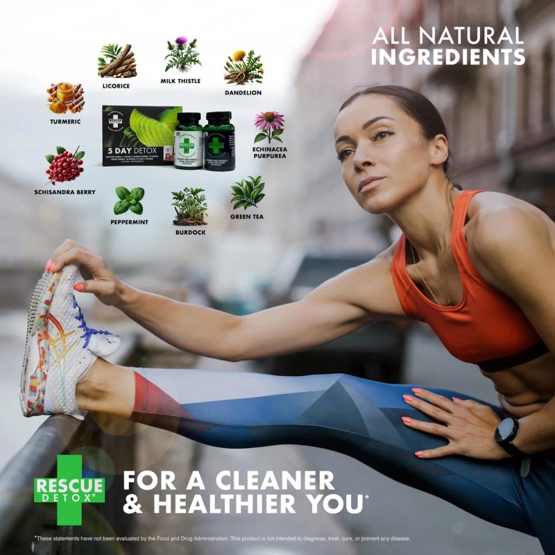 Rescue Detox Kit Desintoxicación Completa Días Cápsulas