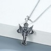 ZIPPICE Archangel Michael Sterling Silver St Michael Cross Pendant Good