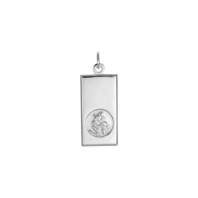 jewellerybox Sterling Silver Modern Saint Christopher Pendant