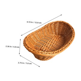 Ciieeo 1Pc Mini Decorative Basket Handmade Weaving Props for Easter DIY Activities Cute Micro Desktop Decoration for Nursery School and Home Organization