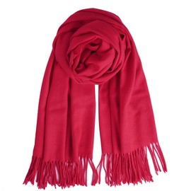 QBSM Womens Red Pashmina Scarf Winter Soft Evening Dresses Shawls and Wraps