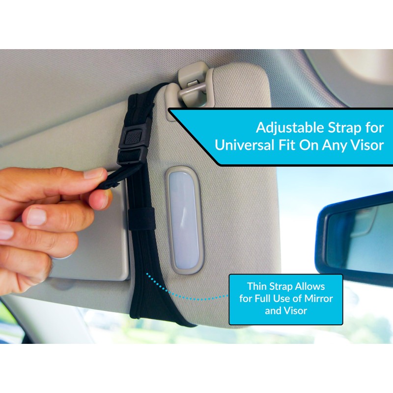 Sunny Sleeve Sunglasses Holder for Car Visor – Dual Storage