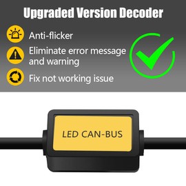 Asasytal H11 H8 H9 - Decodificadores Canbus para faros delanteros, resistencias LED, antiparpadeo, sin errores, versión mejorada, cancelación de advertencia, adaptador de arnés de cableado, paquete de 2