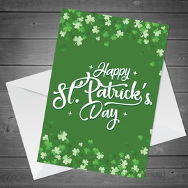 RED OCEAN St Patricks Day Card - Happy St Patrick’s Day - Irish Day Cards with Shamrock for Mum Dad Auntie Uncle Friend Nanny Grandad Brother Sister, St Paddys Day Greeting Cards