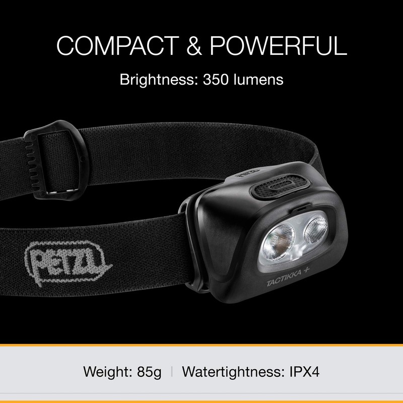 Petzl Tactikka + E089EA00 Headlamp, Black, Single