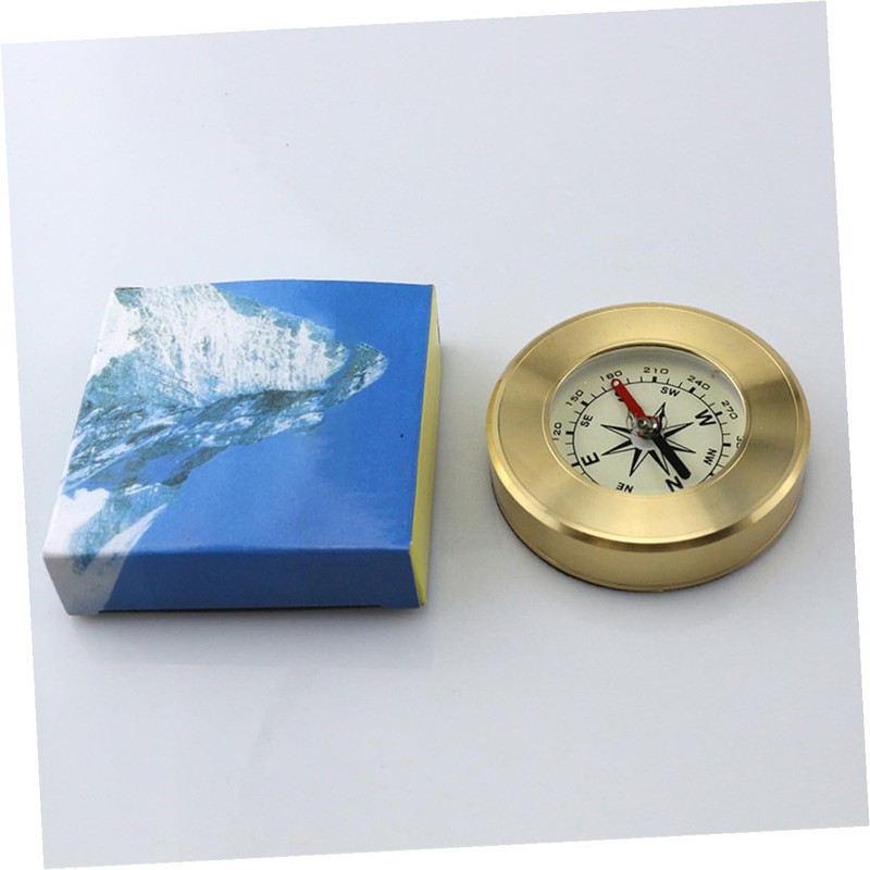 BESTOYARD Brass Hiking Compass Waterproof Pocket Style for Navigation with