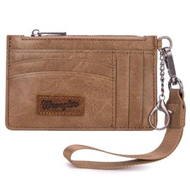 Wrangler Card Wallet Keychain Wallet with Wristlet Strap keychain wristlet - Color: Khaki