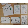 PapierFreunde 6 x Christmas Cards Folding Cards Set C6 Including