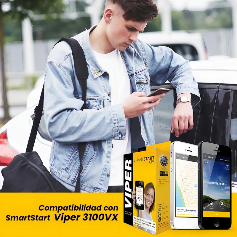 Alarma Viper 3100VX Seguridad Vehicular 1 Vía con 2 Controles