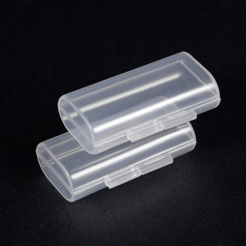 uxcell 10 Pcs Battery Storage Case Holder Storage Transparent 2