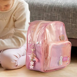 SELOVO Young Teens Bag Charm Car Key Chain Cute Keychain Flower Initial T