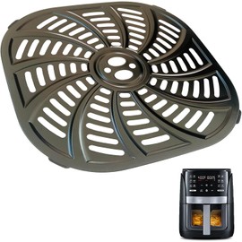 Chengziyue 6QT Air Fryer Crisper Tray Plate for Gourmia GAF616 Air Fryers, Premium Double Layer Nonstick Coating Air Fryer Grill Plate Pan Rack Grate Shelf for 6QT Gourmia Air Fryer, Dishwasher Safe