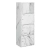 Convenience Concepts Xtra Storage 3 Door Cabinet in White Faux