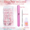 French Fake Toe Nails Set, Press on Nails for Toe,