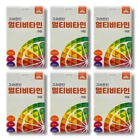 Goryeo Eundan [Health Nara] Korea Eundan Multivitamin Gummies 60 Gummies, 6 Boxes (51150621) / [건강나라] 고려은단 멀티비타민 구미 60구미 6박스 (51150621)