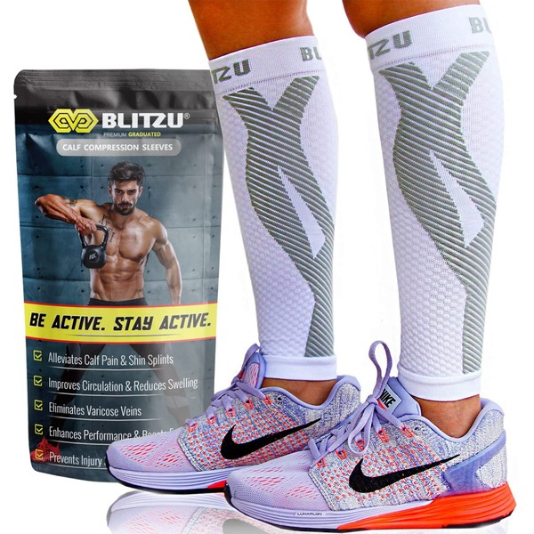 BLITZU BLITZU Calf Compression Sleeves for Men and Women. Footless