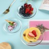 WHJY 6 pcs Clear Glass Plates, 5 inch Glass Plate