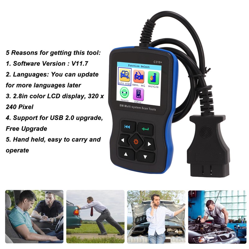 V11.7 Multi System Scanner 2.8in Color LCD Display 320x240 Pixel