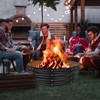 YSEJOMP 48 Inch Round Galvanized Fire Pit Ring/Fire Ring -