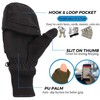 Zeltauto Men’s Thinsulate Gloves Convertible Fingerless Mitten Flap Cover Multipurpose