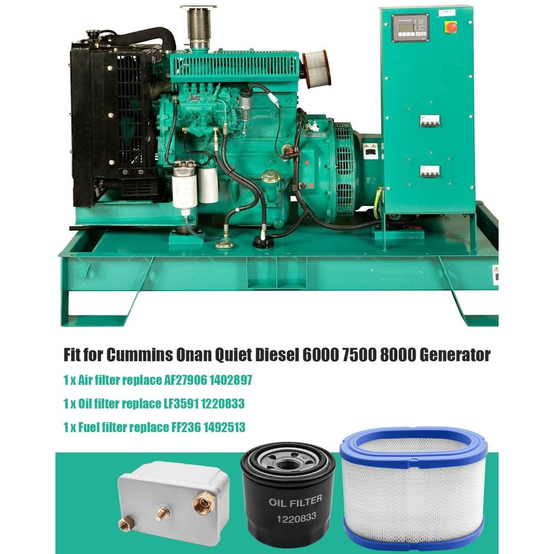 Fuel Filter Kit Fit for Cummins Onan Quiet Diesel 6000