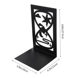 Operitacx Langlebige Buchstützen Aus Eisen 2 Stück Hohle Sanduhr-buchstützen Buchstützen-Organizer Für Die Heimbibliothek
