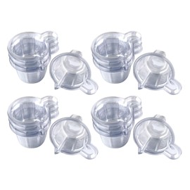 Almencla 100pcs 40ML Disposable Cups for Epoxy Tools, Epoxy Mixing Cups for Clear Crystal Gradient Epoxy Cups with Handles, Measuring Cups, Pigment Cups, Mixing Cups, Resin Epoxy Paints, Mixing Cups,