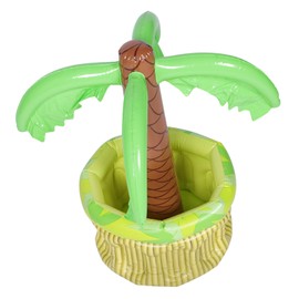 Palm Tree Floating Drink Cooler Palm Trees Palm Tree Drink Cooler Luau Party Cooler Ice Food Server Ornament Decor Party Supplies Ice Bucket European and American PVC Pool Party