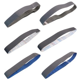 Taokyid 18 Pack 2 x 42 Inch Silicon Carbide Sanding Belts, 3 Each of 120 240 400 600 800 1000 Grits 2x42 Sander Belt For Knife Sharpening and Metalworking,2x42 Inch Sanding Belts