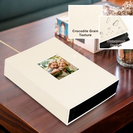 Ywlake Photo Album 4x6 300 Pockets, Leather Photo Albums Holds 300 Horizontal Only Pictures Beige