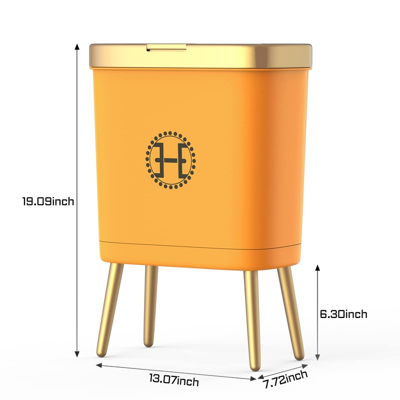 Bedroom Trash Can with Lid,Slim Bathroom Trash Cans with Lids,