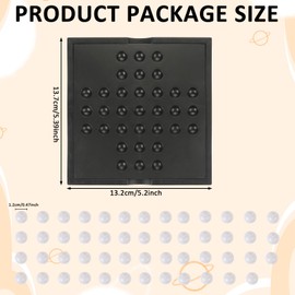 LALASTYLE Solitaire Game,Classic One Player Board Game,Solitaire Board Game,Marble-Balancing & Strategy Game,Solitaire Marble Game,Black