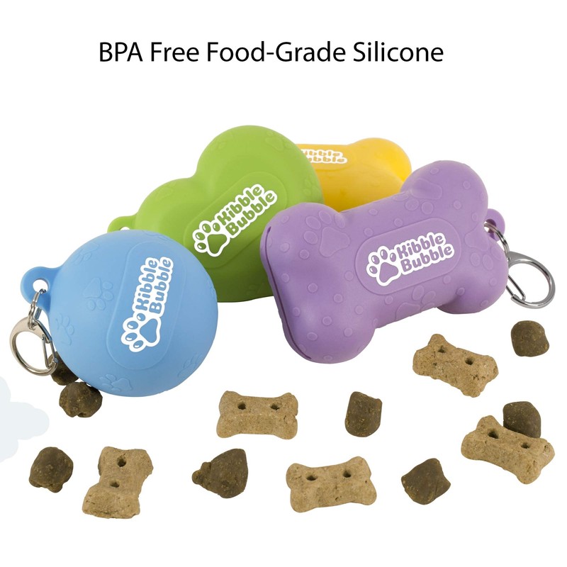 Kibble Bubble Dog Treat Pouch, Green Ball