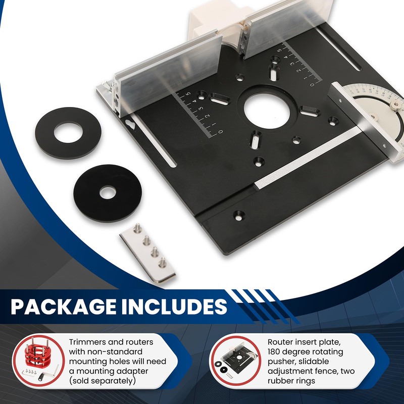Elestoria Aluminum Router Table Insert Plate | Router Flip Plate