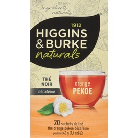 Higgins & Burke DECAF ORANGE PEKOE Tea, 20 Count