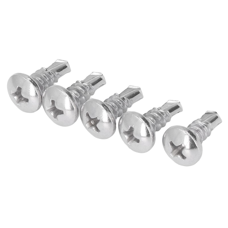 200PCS Self Drilling Screws 304 Stainless Steel Round Head Drill