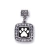 Colgante Cuadrado de Plata Inspirado en Plata para Pulsera con
