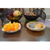 Metal Fruit Basket Decoration Worktop Fruit Bowl Design Grey Mesh