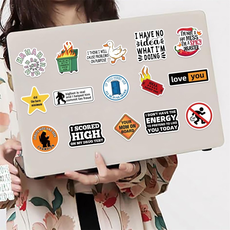 100pcs Funny Stickers for Adults, Prank Meme (Dirty) Hilarious Sticker