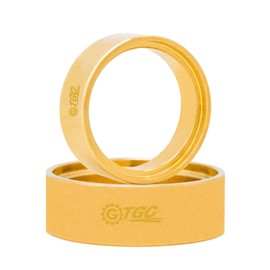 TGCWENG 1.0 Inch Brass Internal Beadlock Ring 34g Heavy Wheel Weighted Clamp Ring Fits RC Wheel Rims Suit for TRX4M SCX24 1/18 1/24 RC Crawler Upgrade Parts (2PCS)